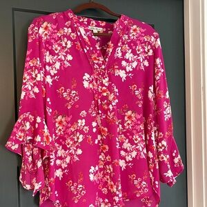 The Pioneer Woman Fuchsia Floral Blouse